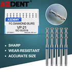 Алмазные Боры AZDENT Dental FG для высокоскоростного наконечника стандартная Маркировка глубины среднего зерна 1,6 мм максимум 000 обмин