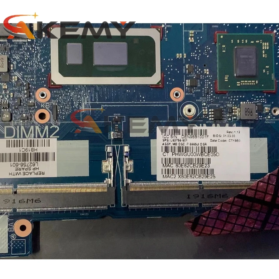 Verkauf L62758-601 L62758-001 Laptop Motherboard Für HP EliteBook 840 G6 Mit I7 8565U CPU Vollständig Getestet