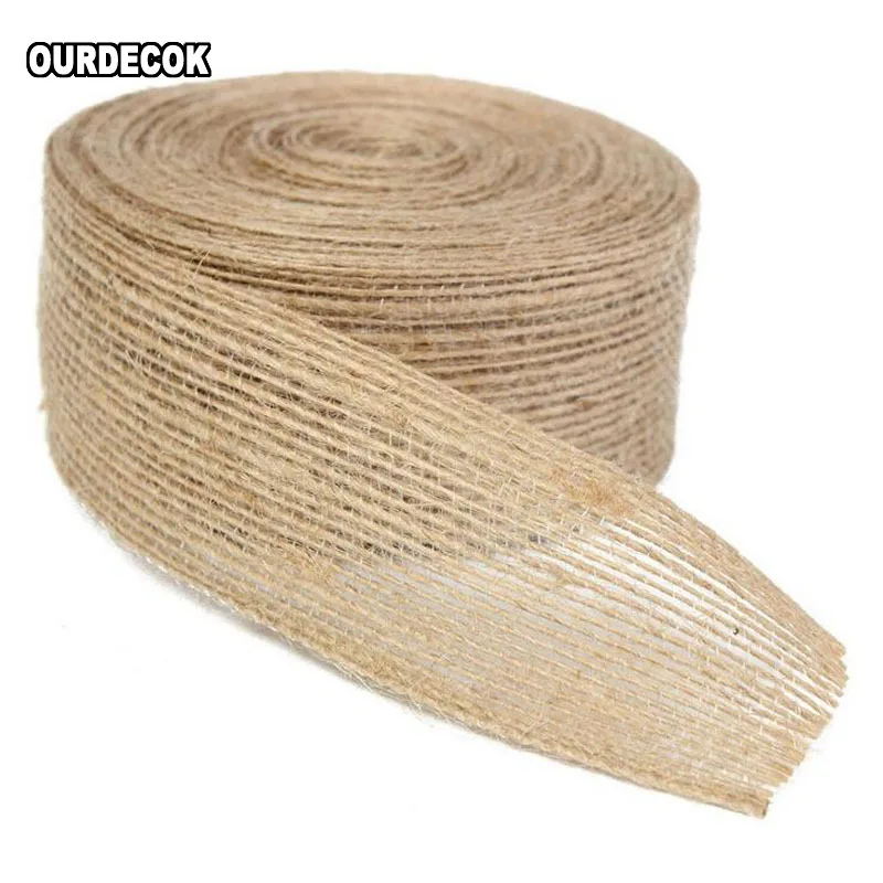 10 м 15 мм широкая натуральная гессианская джутовая лента деревенская кантри