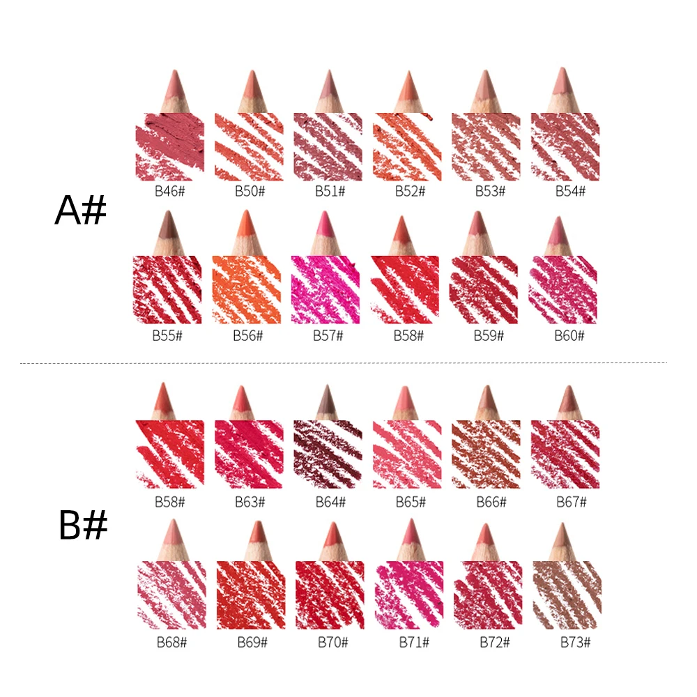 12 шт./компл. карандаш для губ нюдовый матовый лайнер увлажняющая водостойкая