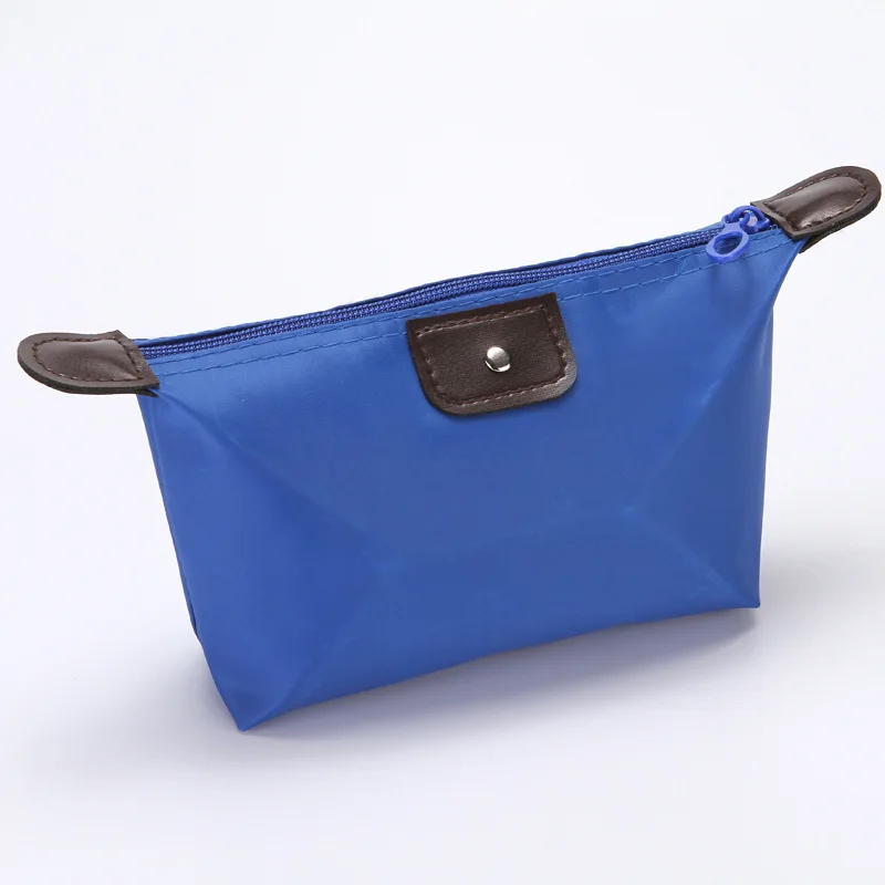 

Fashionable Oxford Cloth Cosmetic Bag Candy Color Folding Dumpling Bag Waterproof Storage Toilet Bag Cute Nylon Mobile Phone Bag