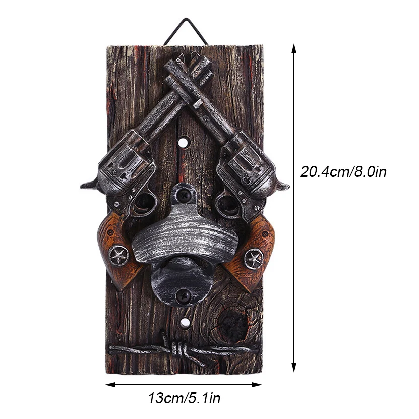 

Creative Bottle Opener Resin Wall Decoration Hand Painted Crafts Ornament for Home Living Room Bedroom VJ-Drop