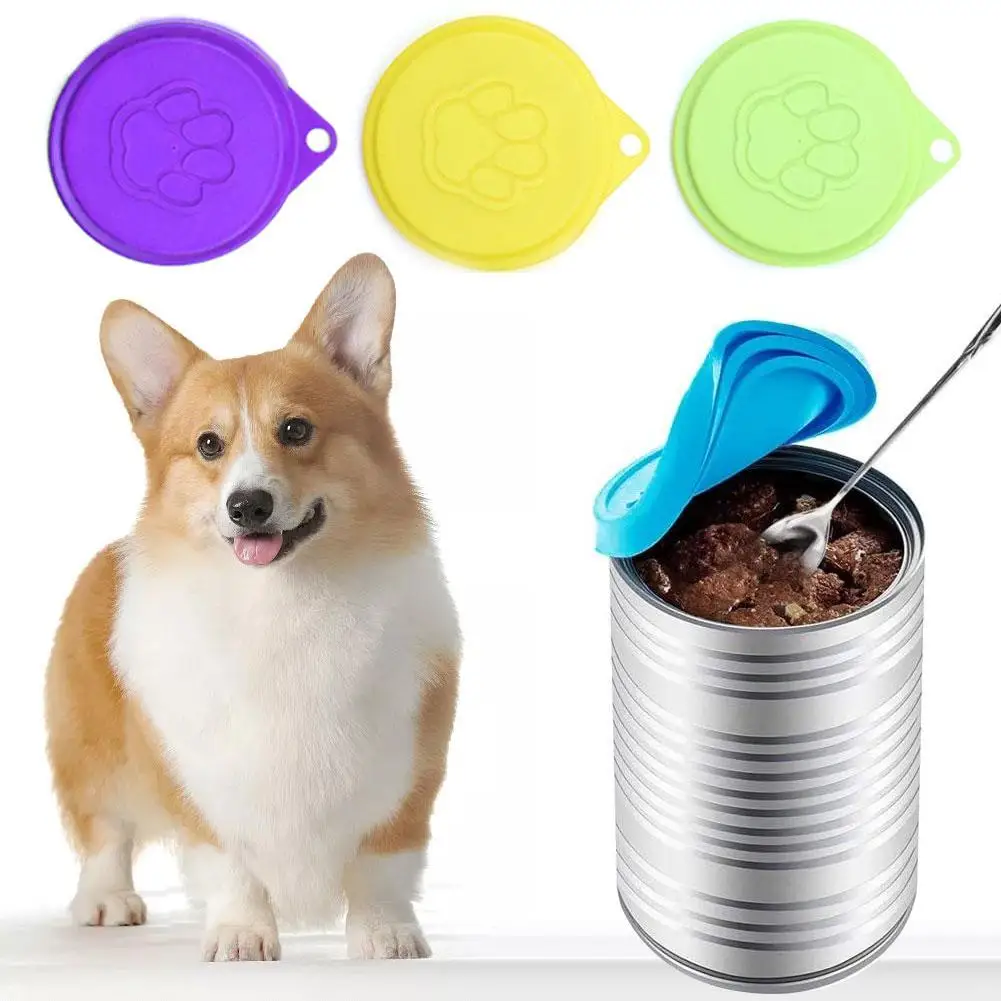 

6pcs Pet Food Can Covers BPA-Free Reusable Dishwasher Safe Silicone Pet Can Lids For Most Dog And Cat Food Cans