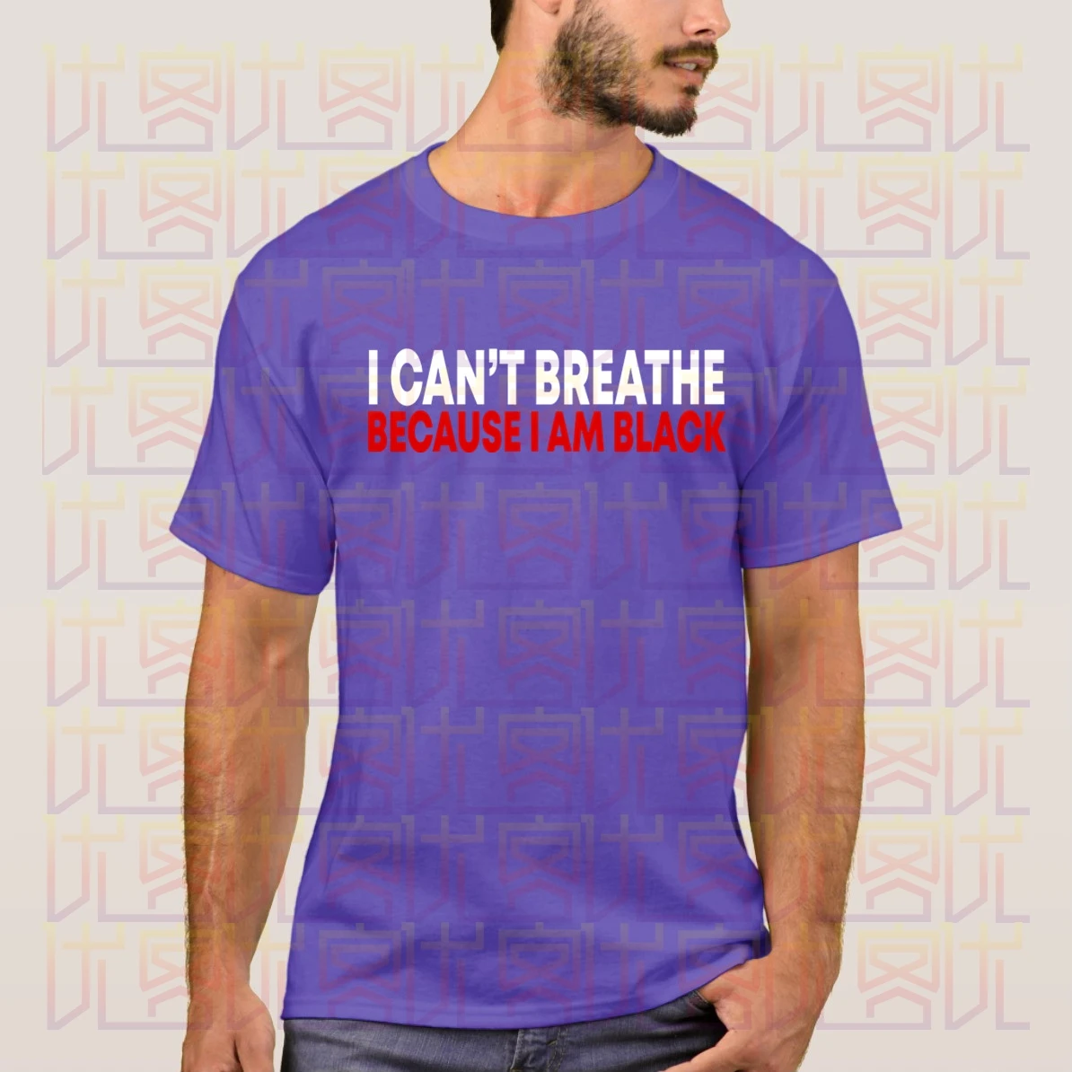 

I Can't Breathe T-Shirt because i am black Printed Tee Men's Women's 100% Cotton Short Sleeves Tops Tee