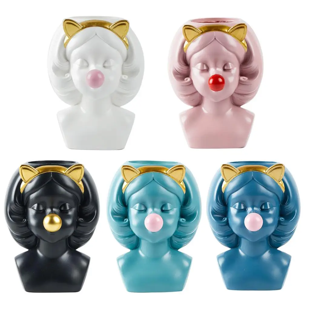 Милые пузыри для девушки кашпо суккулентных растений виниловый с изображением