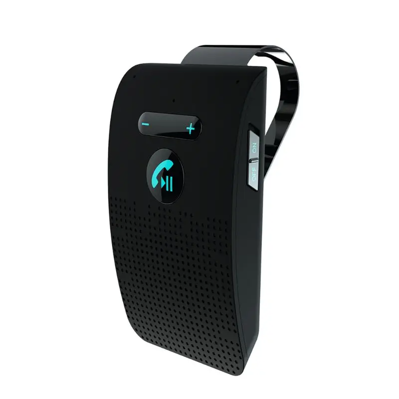Черный Беспроводной автомобильный Bluetooth V5.0 Bluetooth громкая связь автомобильный комплект беспроводной Bluetooth динамик телефон солнцезащитный козырек клип динамик телефон - Название цвета: Черный