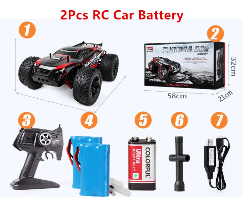 RC Car with 2battery 2,4 Прочный гоночный Радиоуправляемый автомобиль 4WD G 1:10 полный коэффициент четырехколесный 30-35 км автомобиль с дистанционным управлением высокоскоростной Радиоуправляемый Дрифтерный автомобиль багги грузовик - Цвет: RC Car with 2battery