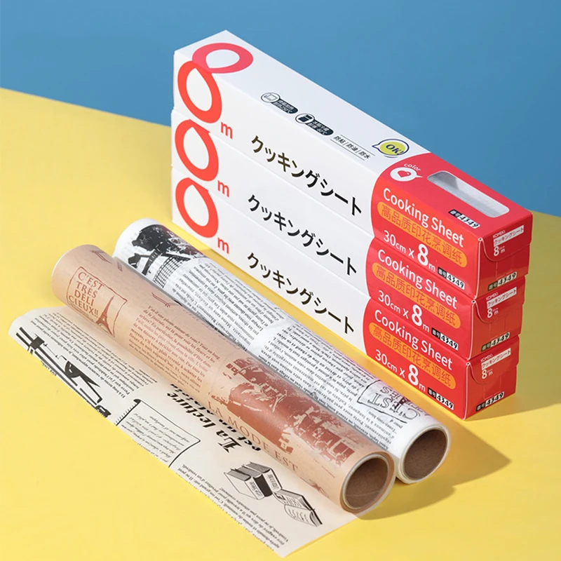 

800*30cm Parchment Paper Baking Tools Food Grade Grease Bread Burger French Fries Wrapping Paper Baking Tools for Cakes