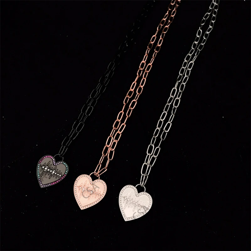 

S925 Sterling Silver Moroccan Moroccan Beating Heart Necklace Popular Banquet Love Retro Aesthetic Simple Lover Gift