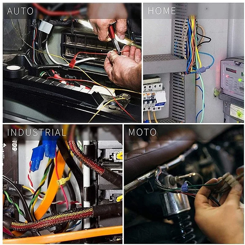 

240 PCS T-Tap Wire Connectors, Self-Stripping Quick Splice Electrical Wire Terminals, Insulated Male Quick Disconnect