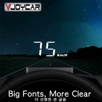 vjoycar a100 plus head up display car kmh mph auto electronics obd2 hud windshield projector big fond display coolant temp