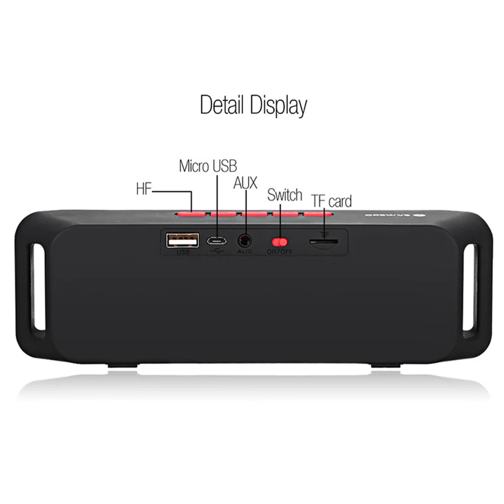 

Wireless Bluetooth Speakers Subwoofer 3.5MM AUX USB Jack TF Card FM Radio Stereo Soundbar Caixa De Som Bluetooth MP3 Player