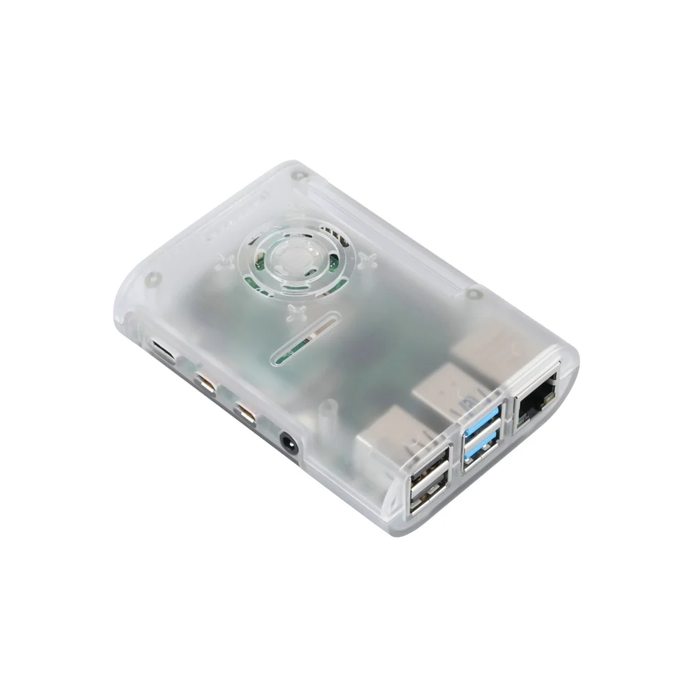 Чехол Raspberry Pi 4 ABS с вентилятором черный прозрачный корпус корпуса для RPI Model