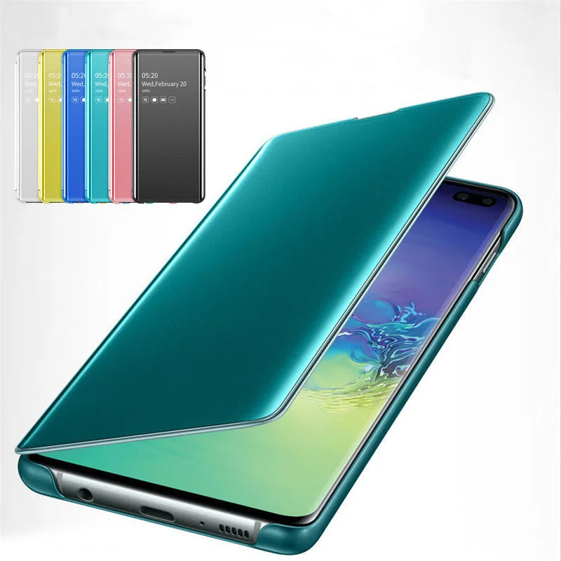 

For Huawei Mate30 Pro Case Luxury Mirror Flip Smart Cover For Huawei Mate30 Honor 9X Lite P smart 2019 Fundas Shockproof Stand
