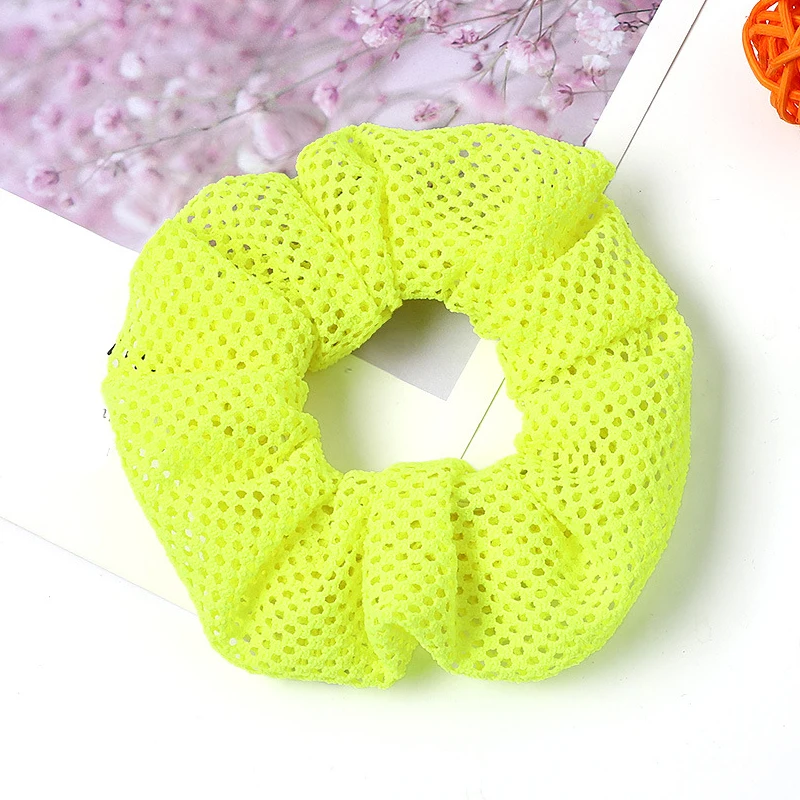 1 шт. модные сетчатые резинки для волос флуоресцентная цветная эластичная