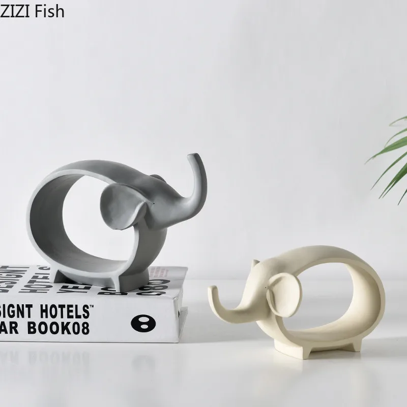 Креативный керамический слон в скандинавском стиле мультяшный семейное ремесло