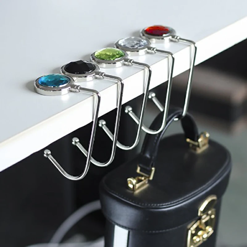 

Purse Bag Desk Hook Multifunction Anti Slip Space Saving Hook Holder Straight