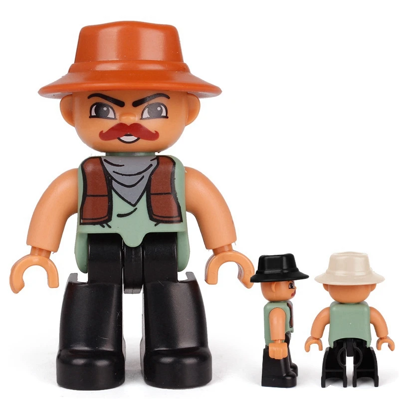 Duplo Figures Police Pirate Doctors Engineer Farmer City Family Series Building Blocks Diy Education Toys for Children Gifts | Игрушки и