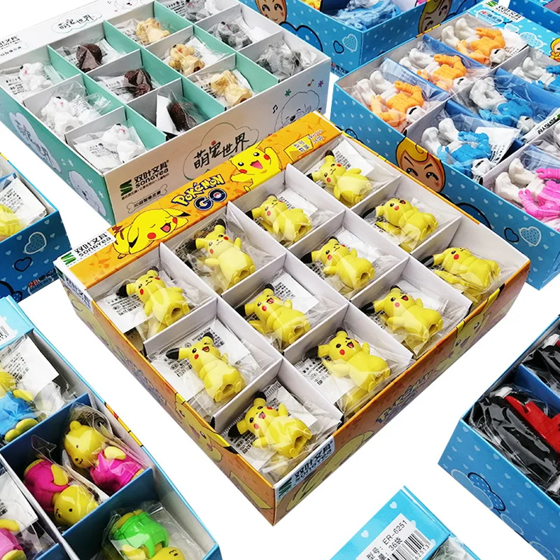 TAKARA TOMY Pokemon ластик в форме Пикачу мультяшная модель животных для обучения детей