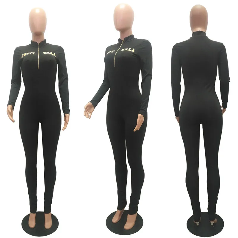 

Bodysuit Women Jumpsuit Winter 2020 One Piece Outfit Body Suits Long Sleeve Turtleneck Zip Velvet Clothes Wholesale Dropshipping