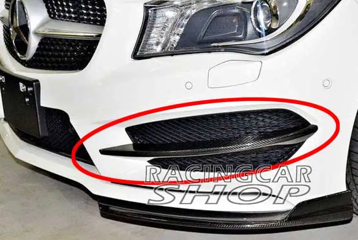 

Real Carbon Fiber Front Lip Splitter Spoiler Flaps For Benz W117 C117 CLA200 CLA250 M003