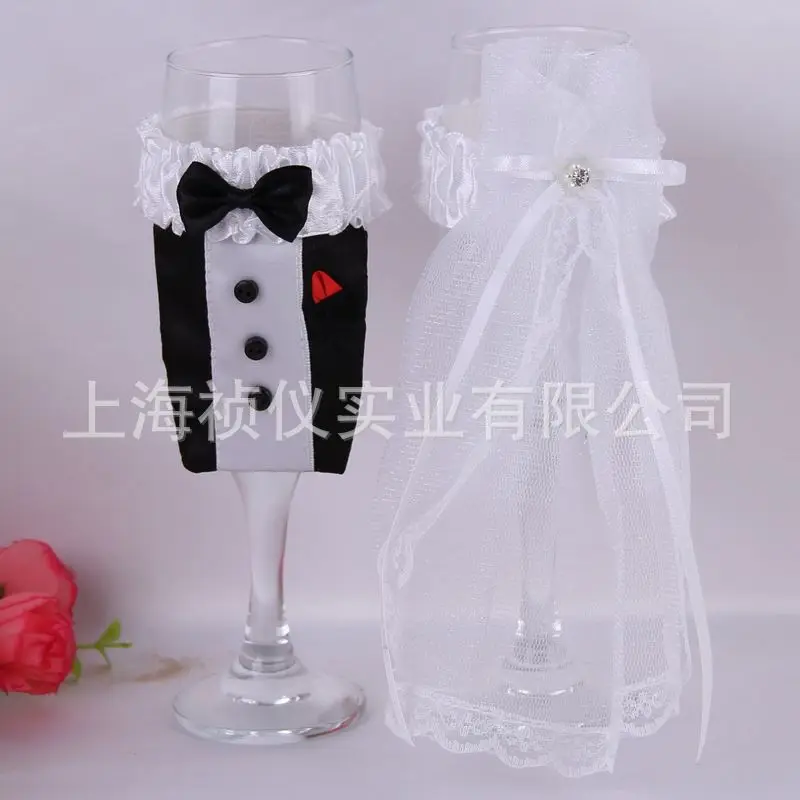 Жених и невеста Свадебный Набор Винных Бокалов Декоративный бокал для вина