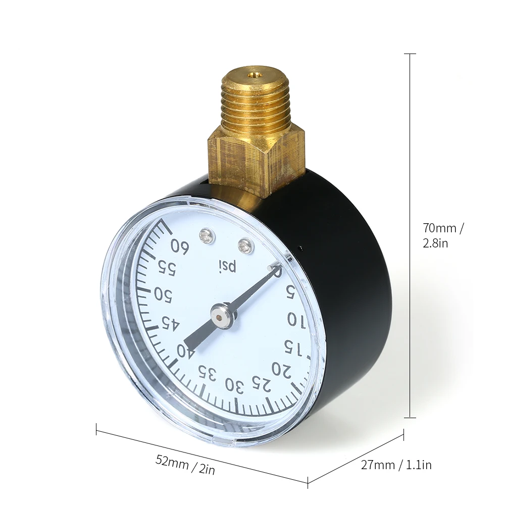 0 60PSI механический манометр фильтр для бассейна измеритель давления аквариума
