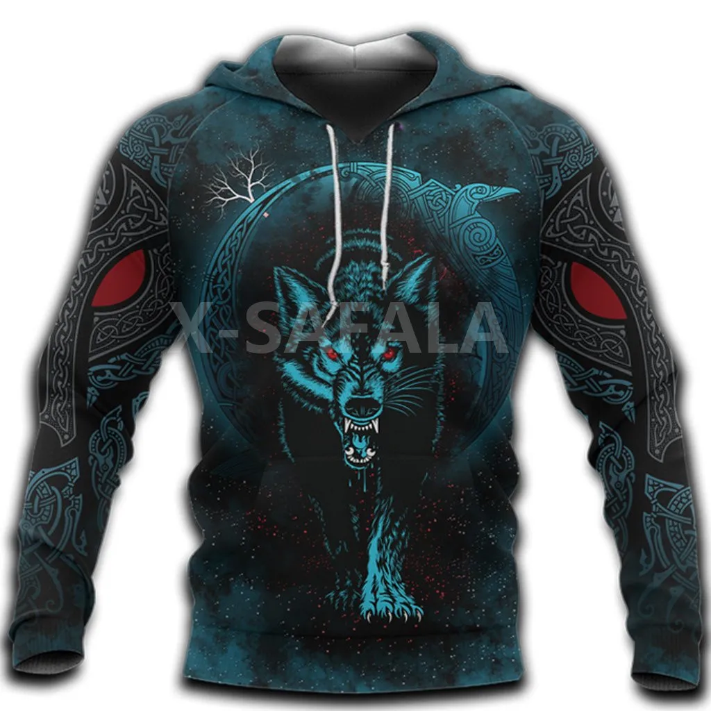 

Viking Moon Wolf Tattoo 3D All Over Print XS-7XL Hoodie Man Women Harajuku Outwear Zipper Pullover Sweatshirt Casual Unisex-7