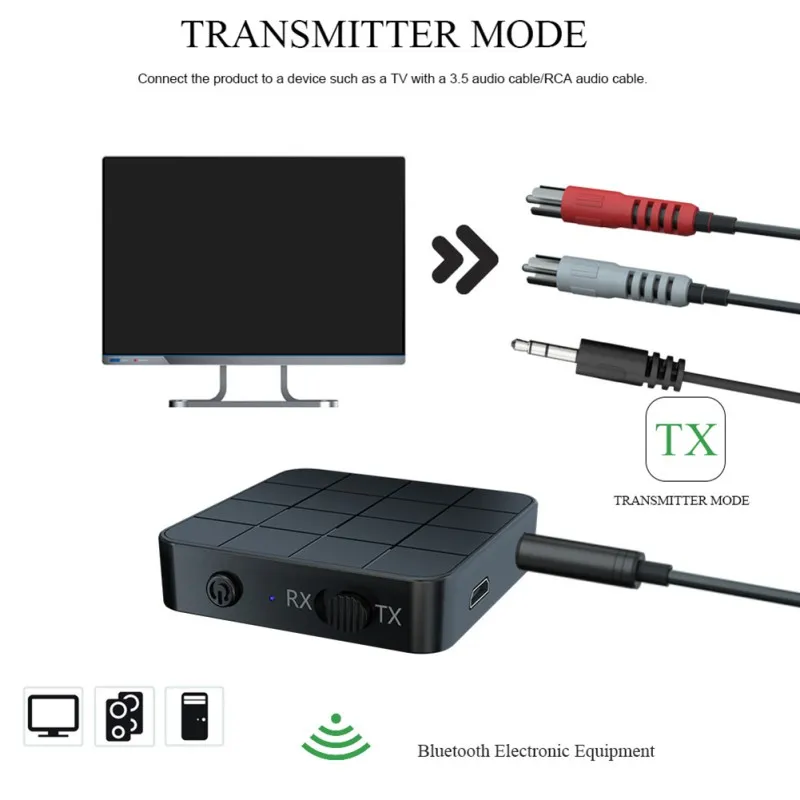 NFC Bluetooth 5 0 приемник 3 мм AUX RCA Jack Hifi беспроводной адаптер Практичный Автоматическое