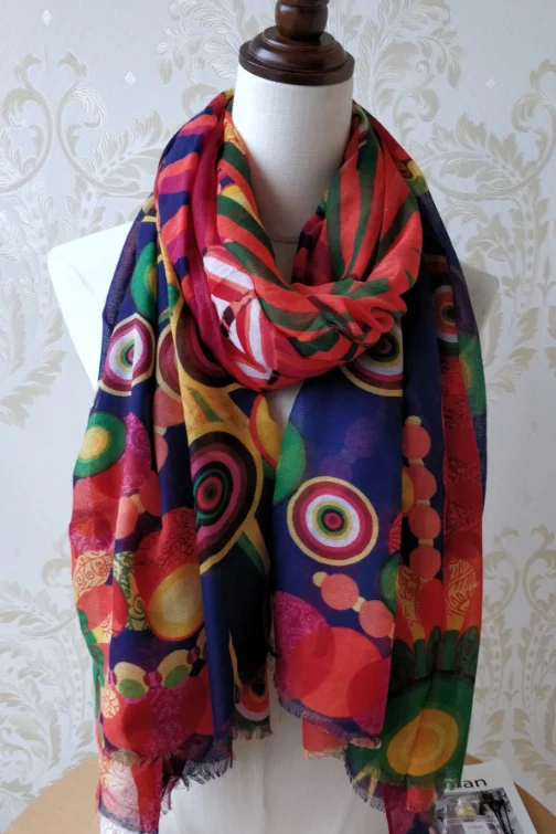 Фиолетовый Испанский Модный женский шарф DESIGUAL - Цвет: Фиолетовый