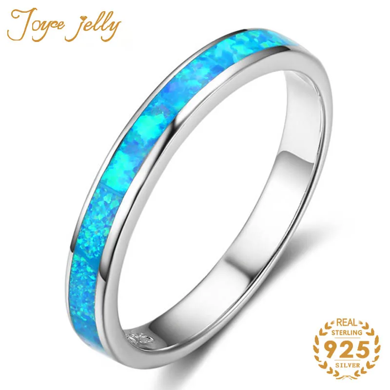 JoyceJelly Мода 925 стерлингового серебра женское кольцо Аквамарин драгоценный камень