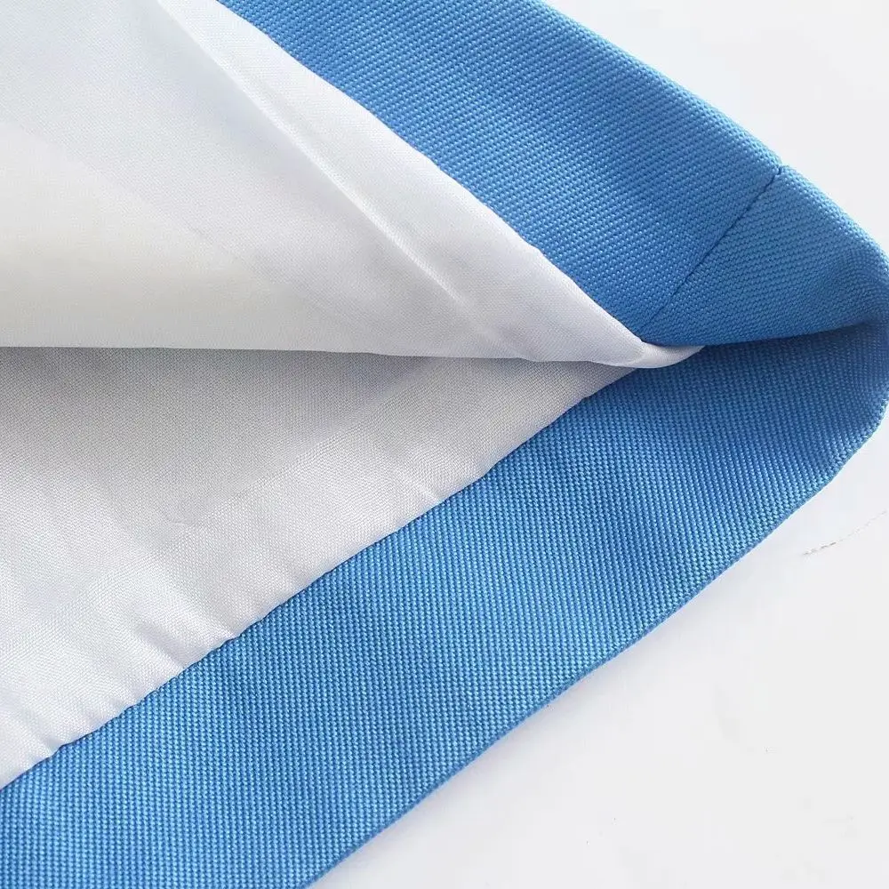 

XNWMNZ za Women Solid Blue Blazer Coat Vintage One Button Pocket 2021 Fashion Female Casual Chic Tops