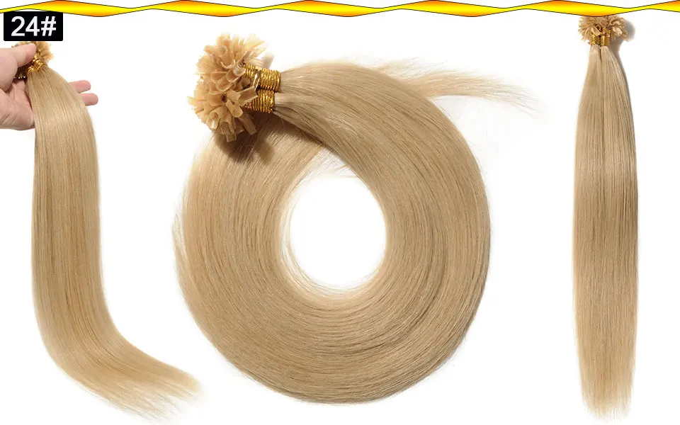 SEGO 1"-24" 0,5 г/локон прямые чистые и фортепианные кератиновые человеческие не Реми fusion волосы для ногтей u-образные накладки предварительно склеивающиеся волосы на Capsuel 100 шт 50 г