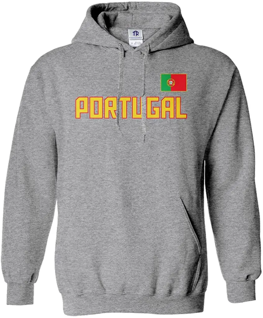 Мужская толстовка худи с изображением португальского национального горда |