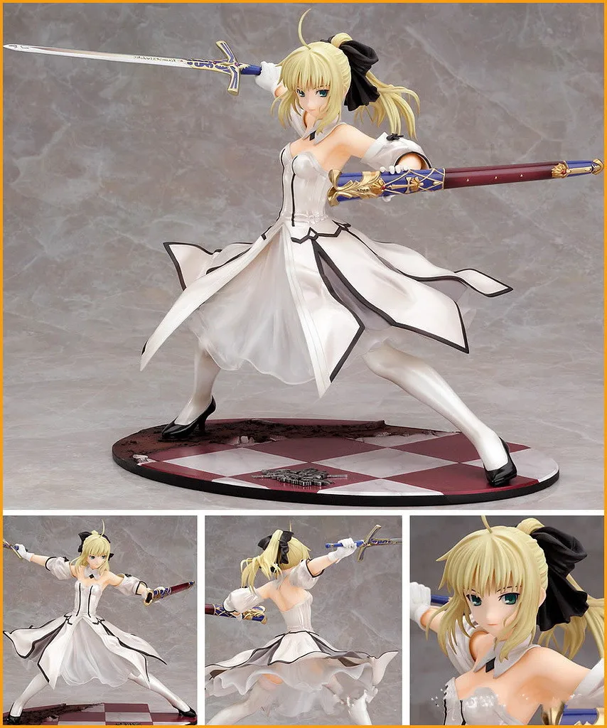 Экшн фигурка из аниме Fate stay Night 23 см большой заказ меч саблей лилии белый