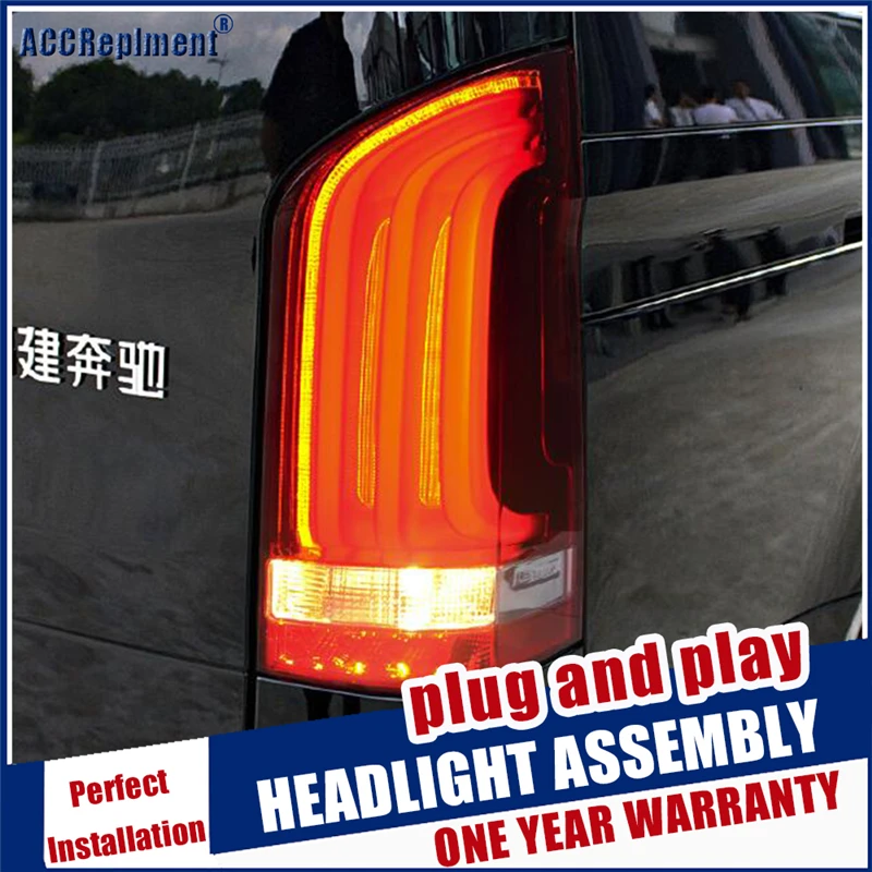 Dynamic turn signal taillights For Mercedes-Benz Vito Metris led Tail light Assembly DRL+Brake+Reverse lights 2016-2019 | Автомобили и