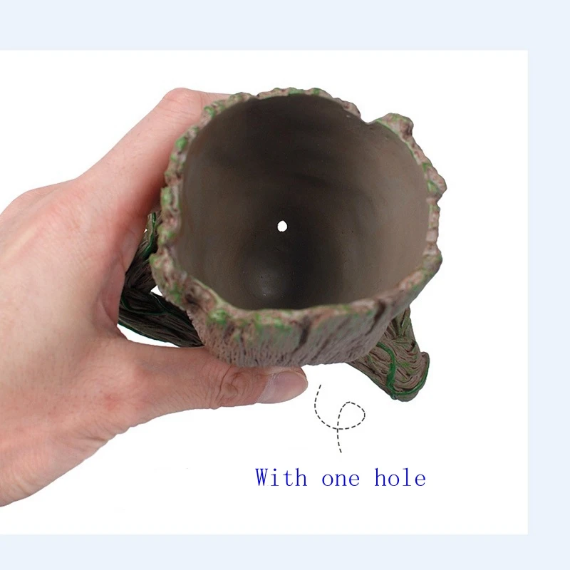 Цветочный горшок для ребенка кашпо Грут плантатор фигурки дерево человек модель