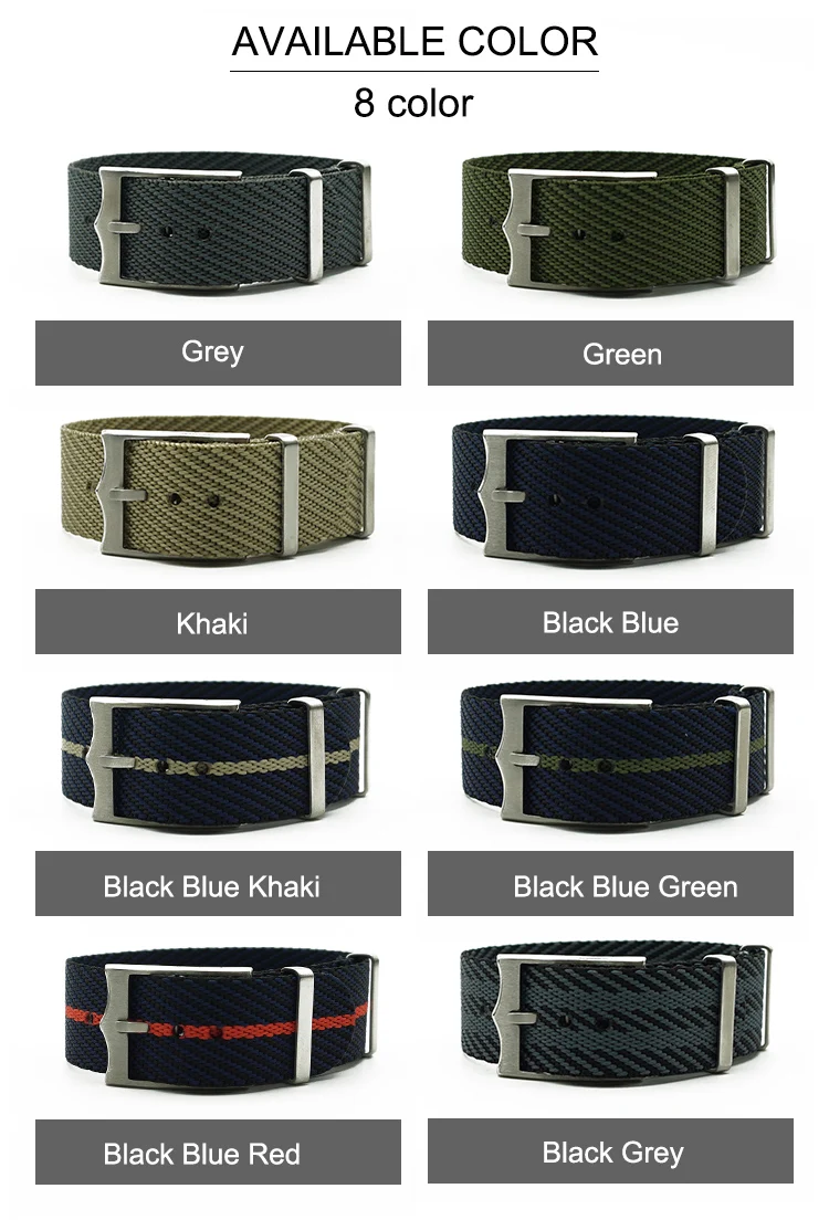New Design Nato French Troops Parachute Bag For Tudor Black Bay Watch Strap Nylon Nato Strap 20mm 22mm For Brand Military Watch