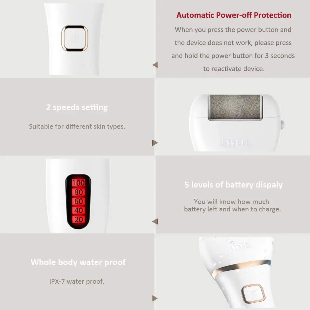 Перезаряжаемая пилочка для ног средство удаления твердой кожи инструменты