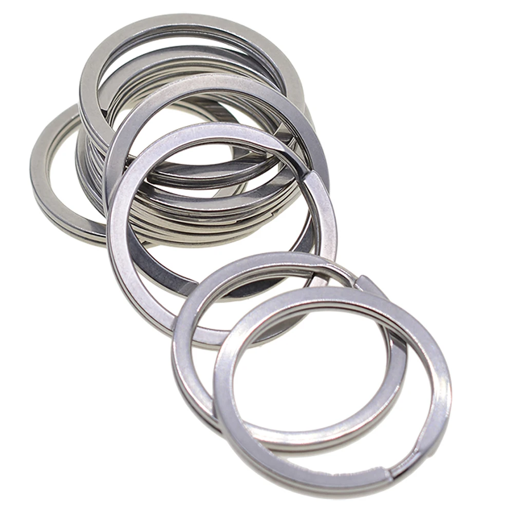 

10x Split Key Rings 30mm Stainless Steel Keyring Hoop Loop Ring Findings