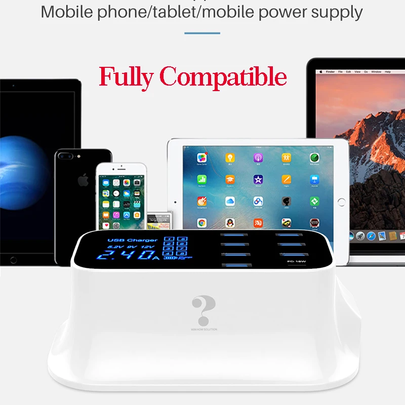 USB PD быстрое зарядное устройство новое умное мобильное для iphone ipad Samsung s9 Xiaomi