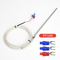most ideal stainless steel thread m8 pt100 temperature sensor thermal resistance 1m 2m 5m for industry temperature controller