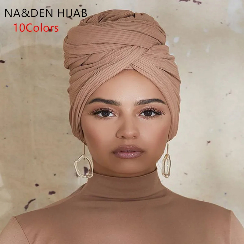 

Islamic breathable hijab bandana Hi-Q basic Malaysia muslim headscarf Stretch ribbed jersey women muffler solid scarf 6 pcs\lot