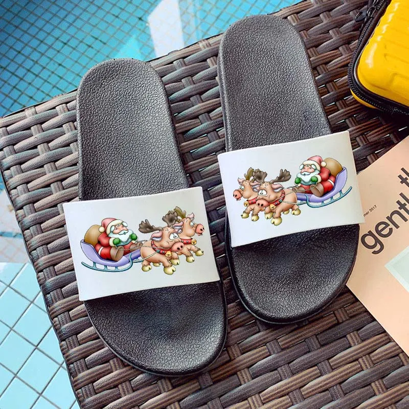 

Summer Women Sandalias Fashion Custom Pattern Shoes Non-slip Slippers Bathroom Slides Flip Flops Female Indoor Platform Sandals
