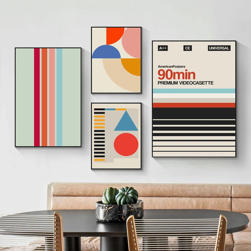 

Nordic Geometric Pattern Abstract Line Canvas Painting Wall Art Prints Poster Picture Gallery Living Room Interior Home Decor
