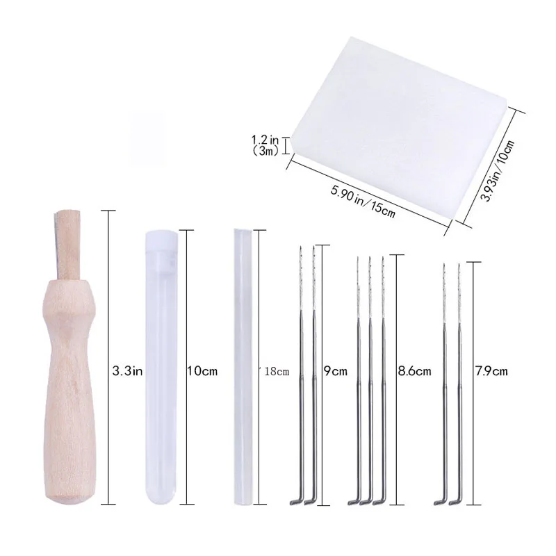 

Felting wool with tools ,accessories and sewing molds wool strip, DIY start kit