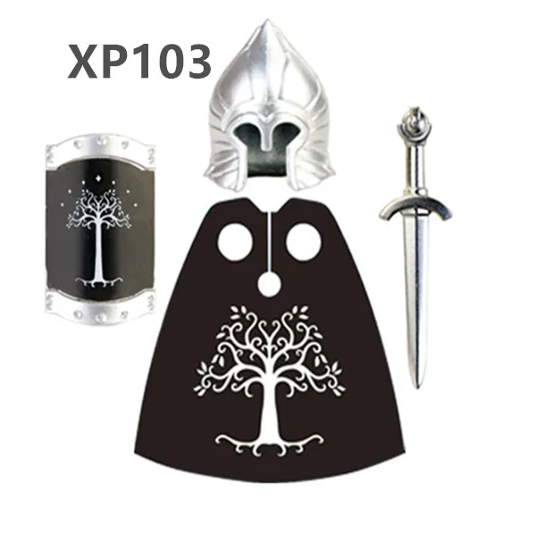 20 шт Строительные блоки игрушки для детей средневекового замка Красный Лев