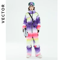 vector thicken womens siamese overalls straight full tooling winter warm windproof and waterproof outdoor sports snowboard snow