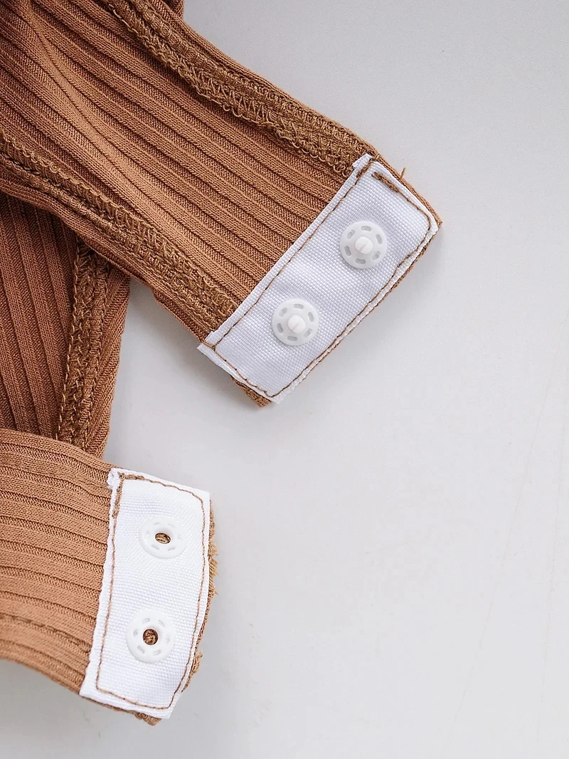 

TVVOVVIN Autumn New Fashion New Women V Neck Full Sleeve Ribbed Bodysuit Rompers 1W13