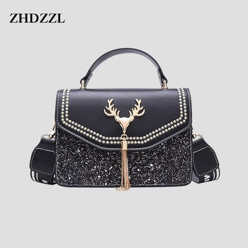 

Женская сумка, модная Наплечная Сумка с принтом, Регулируемые Широкие длинные лямки, дизайнерские лямки с клапаном и застежкой-молнией, оле...